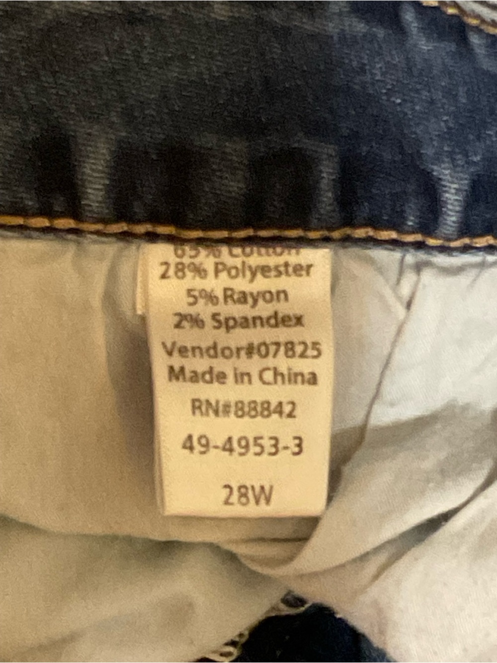Woman Within Slim Straight Jeans in Light Blue Wash 28W - Picture 3 of 6